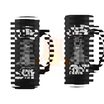 I Lied Sorry Funny Groundhog Day Brown Pig Gift V2 Coffee Mug | Mazezy