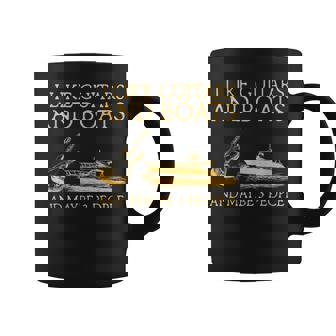 I Like Guitars And Boats And Maybe 3 People Coffee Mug | Seseable UK