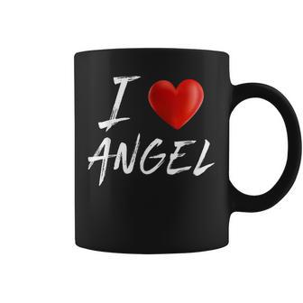 I Love Heart Angel Family Name T Coffee Mug - Seseable