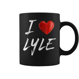I Love Heart Lyle Family Name T Coffee Mug - Seseable