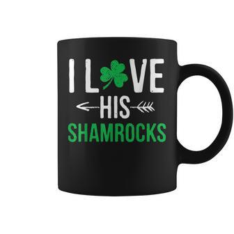 I Love His Shamrocks St Patricks Day Couples Coffee Mug - Seseable