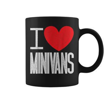 I Love Minivans Heart Mini Van Funny Parent Mom Dad Quote Coffee Mug - Seseable