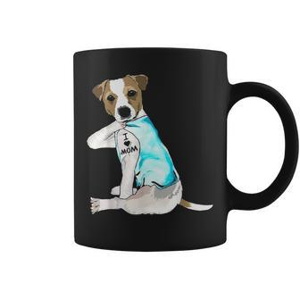 I Love Mom Jack Russell Terrier Tattooed Coffee Mug - Seseable