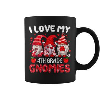 I Love My 4Th Grade Gnomies Valentine Gnome Teacher Matching Coffee Mug - Seseable