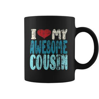 I Love My Awesome Cousin Matching Distressed Coffee Mug - Thegiftio UK