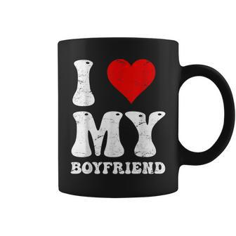 I Love My Boyfriend Funny I Heart Love Hot My Bf Custom Coffee Mug - Thegiftio UK