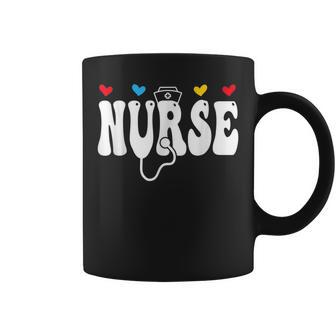 I Love My Friend Who Is A Nurse On Valentines Day Cute Dark Coffee Mug - Seseable