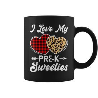 I Love My Pre-K Sweeties Hearts Valentines Day Teacher Gift Coffee Mug - Seseable