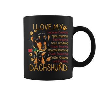 I Love My Weiner Dachshund Weenie Mama Mom Funny Gifts Coffee Mug - Seseable