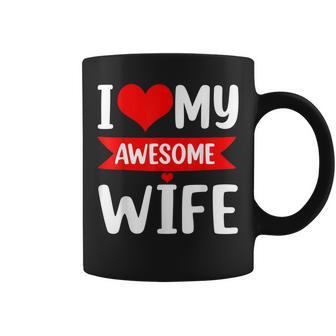 I Love My Wife Red Heart Valentines Day Matching Couple V2 Coffee Mug | Seseable CA