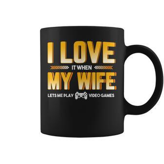 I Love My Wife T For Video Gamer Dad Father Coffee Mug | Mazezy