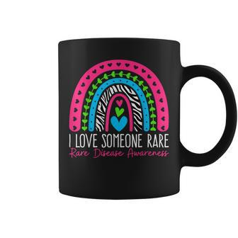 I Love Someone Rare Zebra Rainbow Rare Disease Awareness Coffee Mug | Mazezy