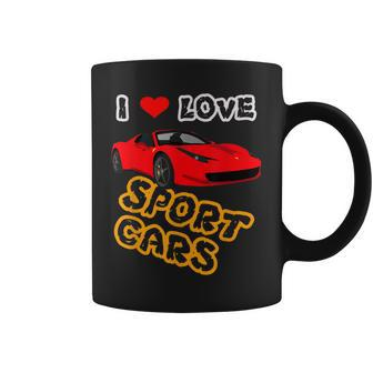 I Love Sport Cars & Super Turbo Car For Toddlers Coffee Mug | Mazezy