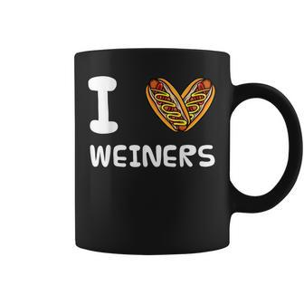 I Love Weiners Hotdogs Frankfurter Wiener Frank Sausage Bun Coffee Mug | Mazezy