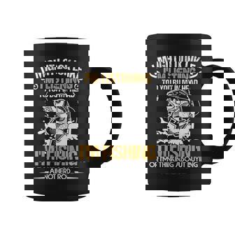 I Might Look Like Im Listening To You But In My Head Fish Coffee Mug - Seseable