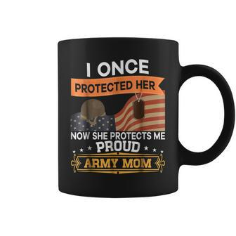 I Once Protected Her Now She Protects Me Army Mom Coffee Mug | Mazezy