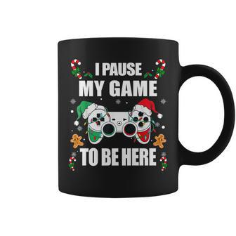 I Paused My Game To Be Her Video Game Gamer Christmas Xmas Coffee Mug - Thegiftio UK