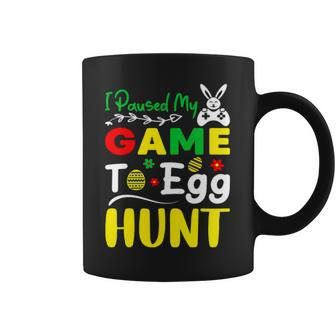 I Paused My Game To Egg Hunt Funny Easter Bunny Gamer Game Controller Coffee Mug | Mazezy DE