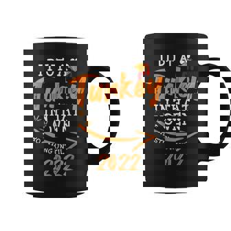 I Put A Turkey In That Oven Pregnancy Funny Dad Thanksgiving Coffee Mug | Mazezy