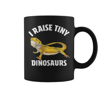 I Raise Tiny Dinosaurs Bearded Dragon Mom Dad Kids Gift Coffee Mug - Seseable
