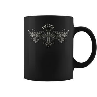 I See You With Dotted Cross And Wings Custom Graphic Gift For Womens Coffee Mug - Thegiftio UK