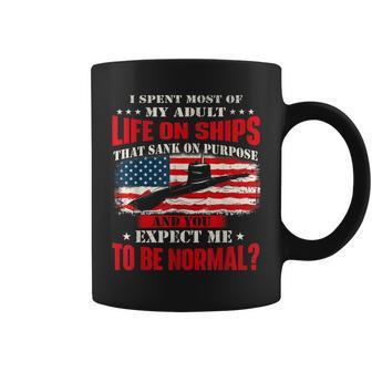 I Spent Most Of My Adult Life On Ships - Navy Us Submariner Coffee Mug - Seseable