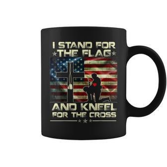 I Stand For The Flag And Kneel For The Cross  Military Coffee Mug