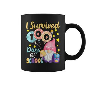 I Survived 100 Days Of School Funny Gnomes Teacher Kids Gift Coffee Mug - Seseable