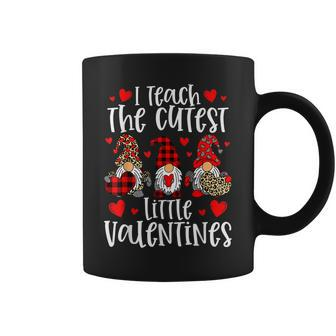 I Teach The Cutest Little Valentines Women Gnome Teachers Coffee Mug - Seseable