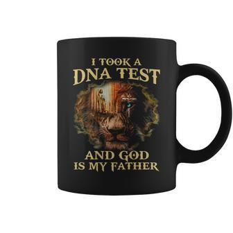 I Took A Dna Test And God Is My Father Lion Christian Jesus Coffee Mug | Mazezy
