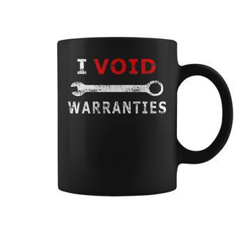 I Void Warranties Funny Mechanic Diy Coffee Mug | Mazezy