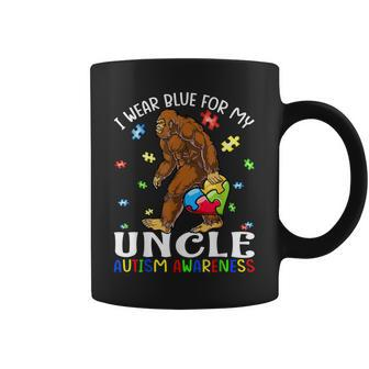 I Wear Blue For My Uncle Autism Awareness Bigfoot Coffee Mug | Mazezy