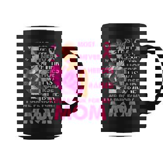 I Wear Pinks For My Mom Breast Cancer Awareness Support Mom Coffee Mug - Thegiftio UK