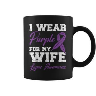 I Wear Purple For My Wife Lupus Awareness Support Squad Gift For Mens Coffee Mug | Mazezy
