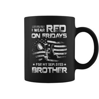 I Wear Red On Friday For My Brother Support Our Troops Coffee Mug - Seseable