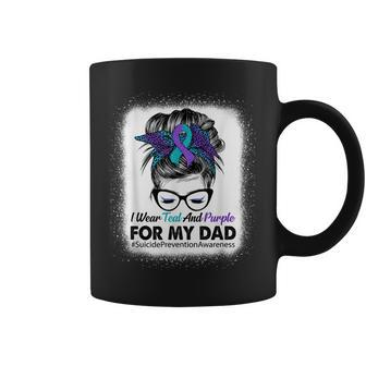 I Wear Teal Purple For Dad Suicide Prevention Awareness Coffee Mug | Mazezy