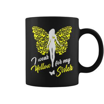 I Wear Yellow For My Sister Support Raise Awareness Coffee Mug | Mazezy