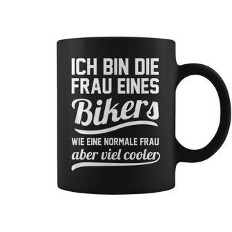 Ich Bin Die Frau Eines Bikers Bikerstyle Chopper Motocross Tassen - Seseable