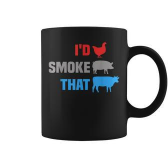 Id Smoke That Bbq Funny Barbecue Fathers Day Memorial Day Coffee Mug - Thegiftio UK