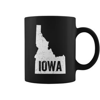 Idaho Iowa Funny Geography Mix Up Gem State Gift Coffee Mug - Seseable