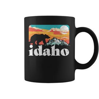Idaho Retro Bear & Mountain Vintage 80S Graphic Coffee Mug | Mazezy