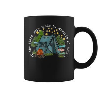 If The Stars Were Made To Worship So Will I Camping Coffee Mug | Mazezy