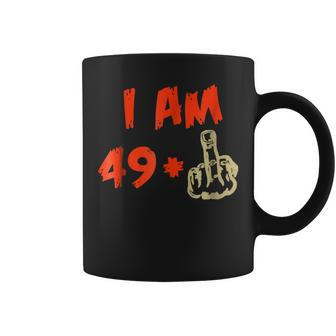 Im 49 Plus Middle Finger Shirt Funny 50Th Birthday Gift Tee Coffee Mug | Mazezy