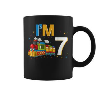 Im 7 7Th Birthday Costume 7 Years Old Train Kids Coffee Mug - Thegiftio UK