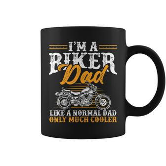 Im A Biker Dad Funny Motorcycle Rider Dad Fathers Day Gift For Mens Coffee Mug | Mazezy