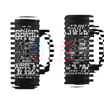 Im A Dad Godfather And A Veteran Us Flag Funny Fathers Day Coffee Mug - Thegiftio UK