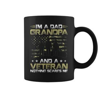 Im A Dad Grandpa Veteran Nothing Scares Me Grandfather Gifts Coffee Mug - Seseable