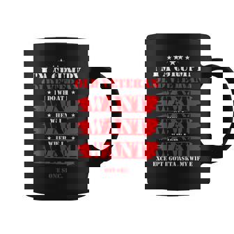Im A Grumpy Old Veteran Funny Veteran Wife Coffee Mug | Mazezy