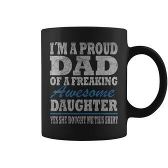 Im A Proud Dad From Daughter Funny Fathers Day Vintage Coffee Mug - Seseable