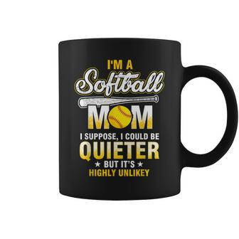 Im A Softball Mom I Could Be Quieter T Shirt Mothers Day Coffee Mug | Mazezy